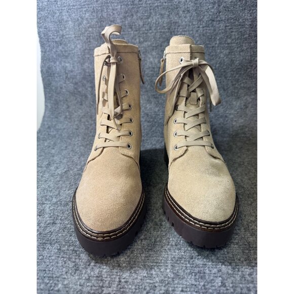 Nordstrom 9.5M Nomoonie-Lea Tan Suede Lace-Up Ankle Boots - Picture 10 of 16